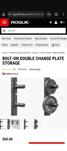 Rogue fitness bolt - on, double